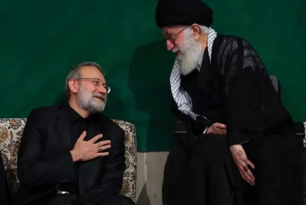 Ali Larijani And Khamenei 1024x686