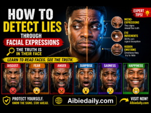 image of poster on to detect lies through facial expression