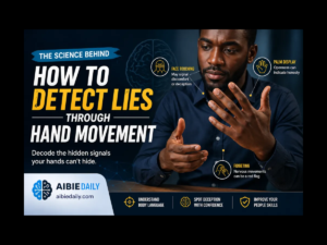 image of poster on how to detect lies through hand movement