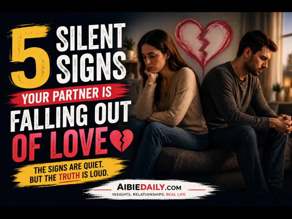 image of poster on signs that your partner is falling out of love