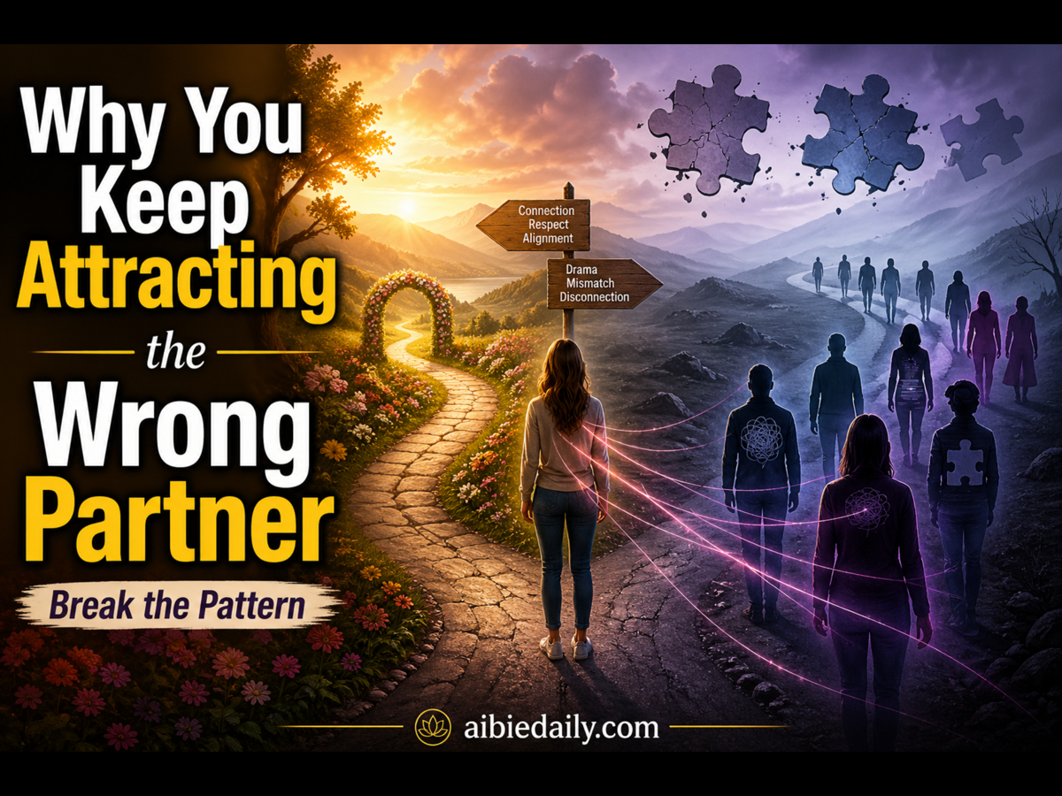 image of poster on why you keep the attracting the wrong partner