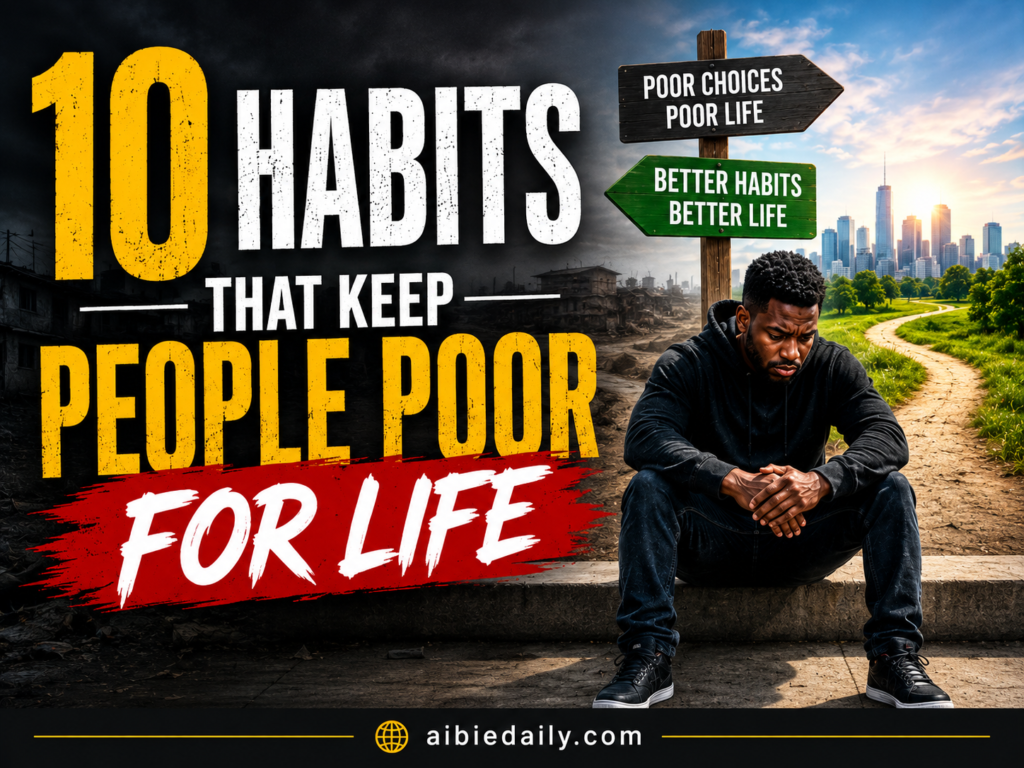 image of poster on 10 habits that you poor for life